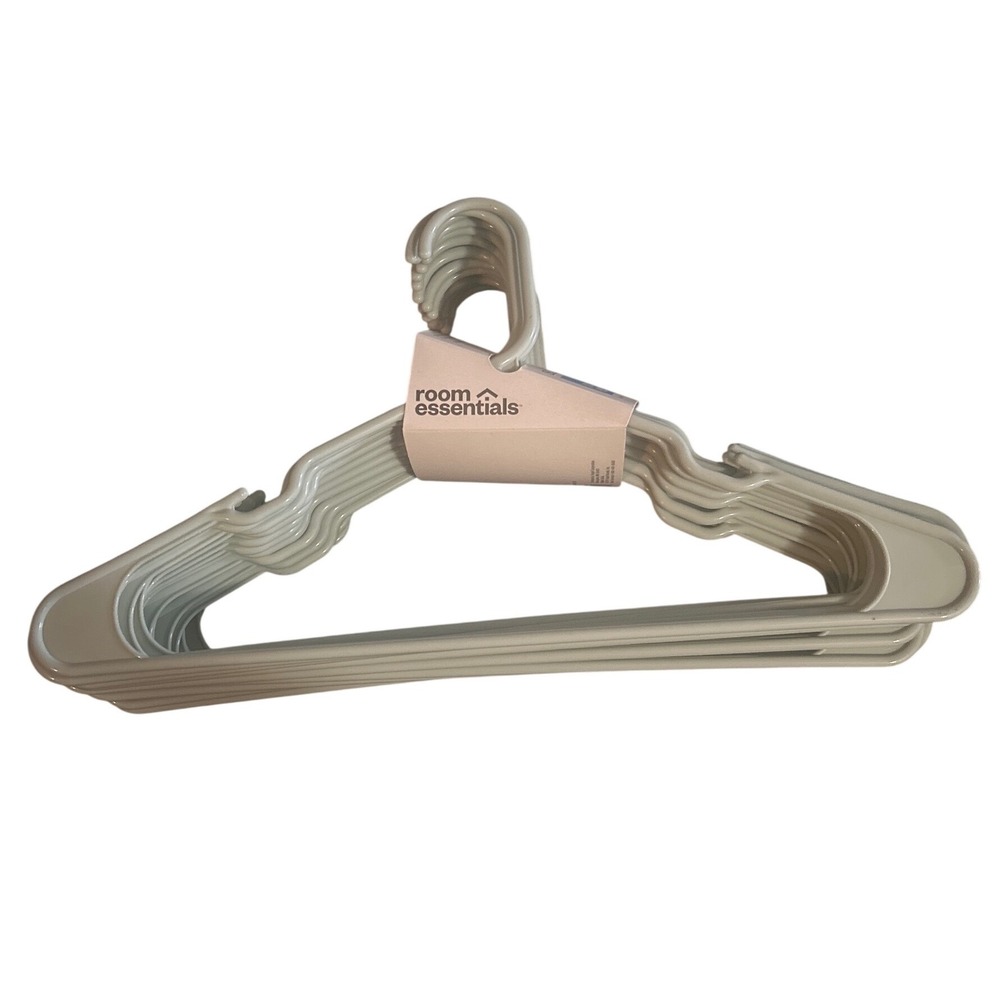 Room Essentials 18 Pack Plastic Clothes Hangers Sage Green Notched Shoulders